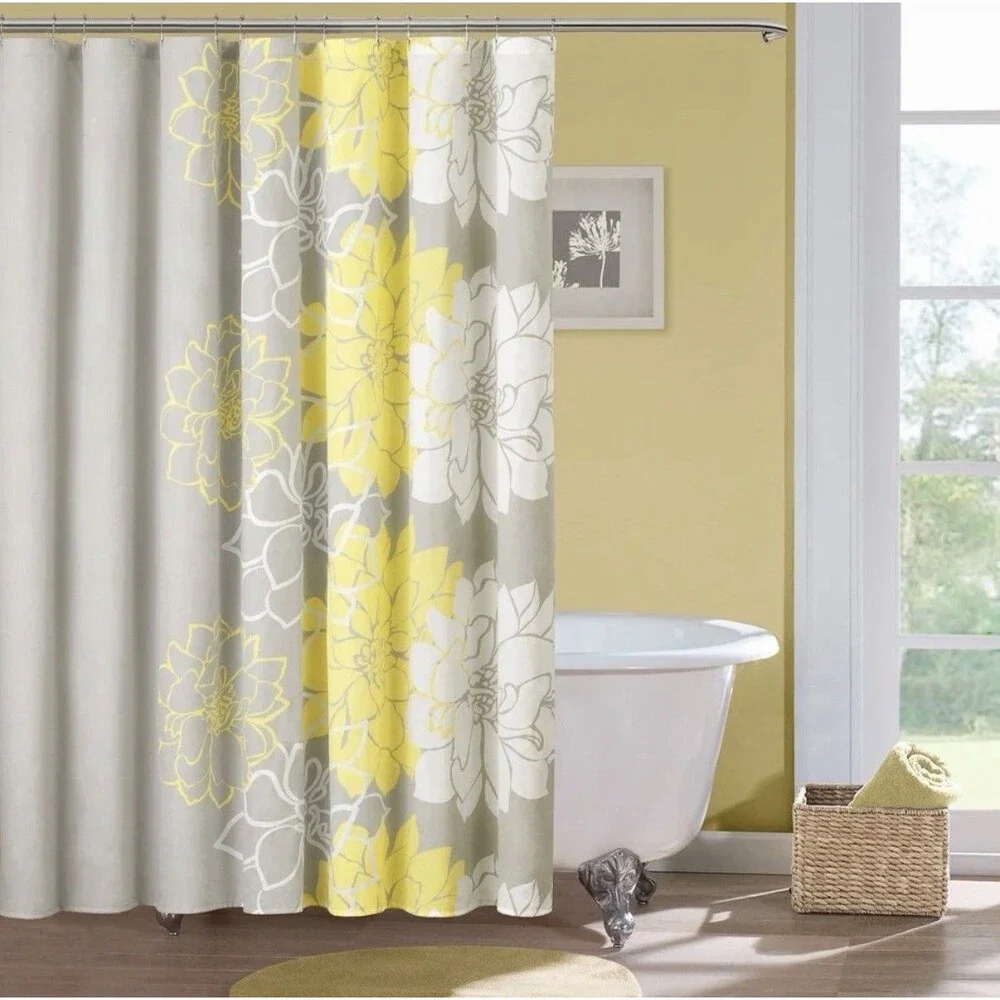 Madison Park Lola 100% Cotton Floral Printed Shower Curtain